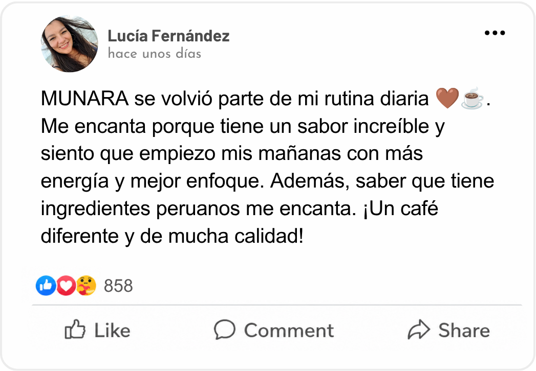 Testimonio de cliente de MUNARA