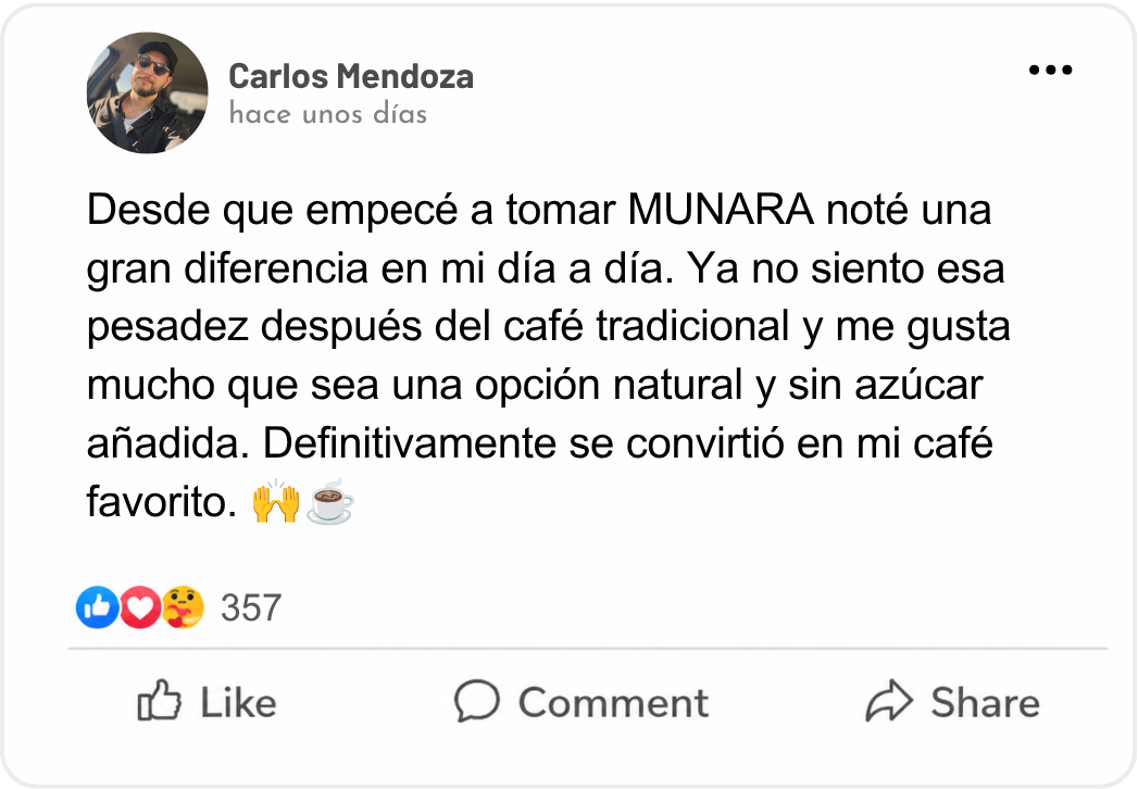 Testimonio de cliente de MUNARA