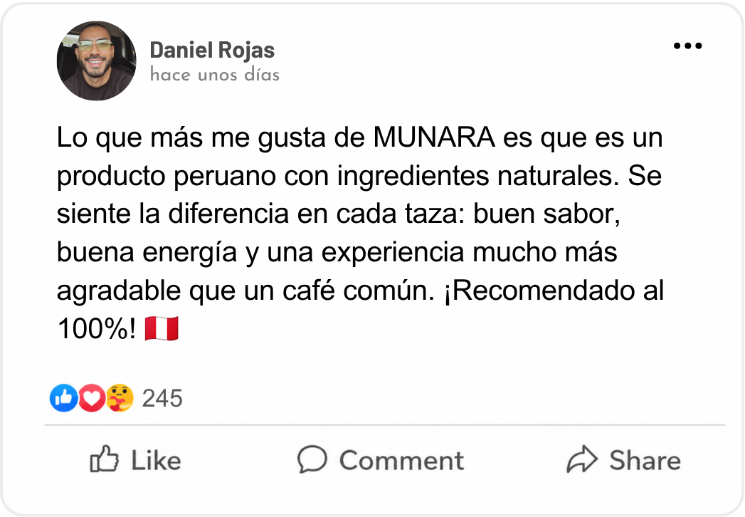 Testimonio de cliente de MUNARA